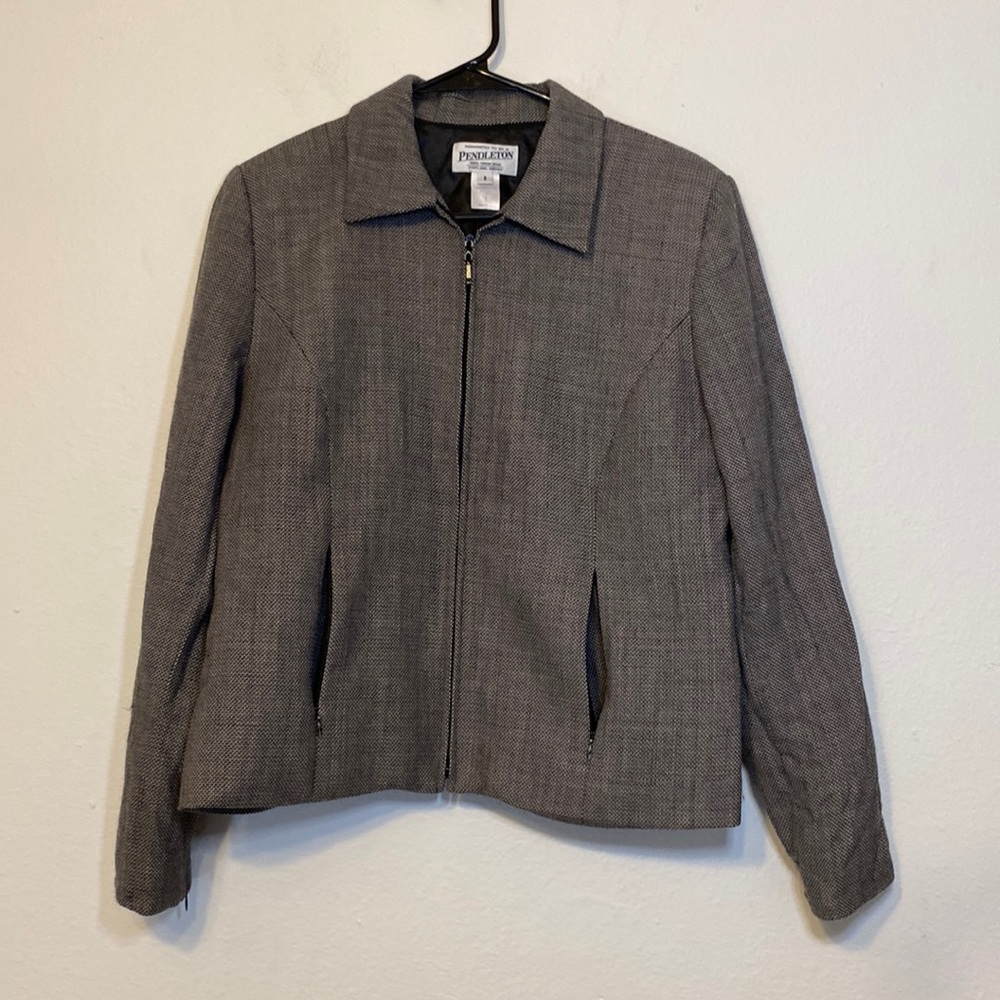 Pendleton 100% Wool Zippered Jacket - image 1